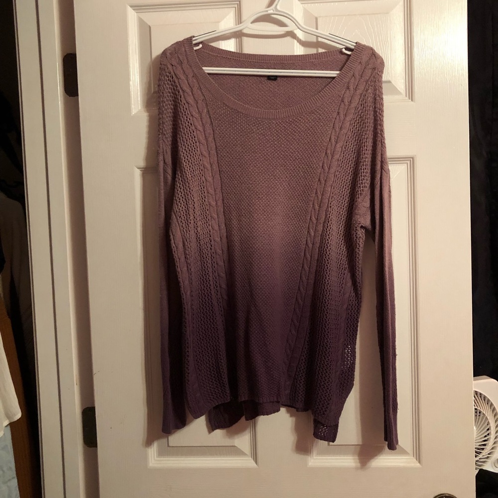 purple ombré AEO sweater